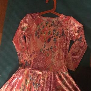 Girls velvet multicolor dress size 6x
